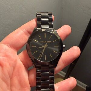 Michael Kors Black and Gold Watch
